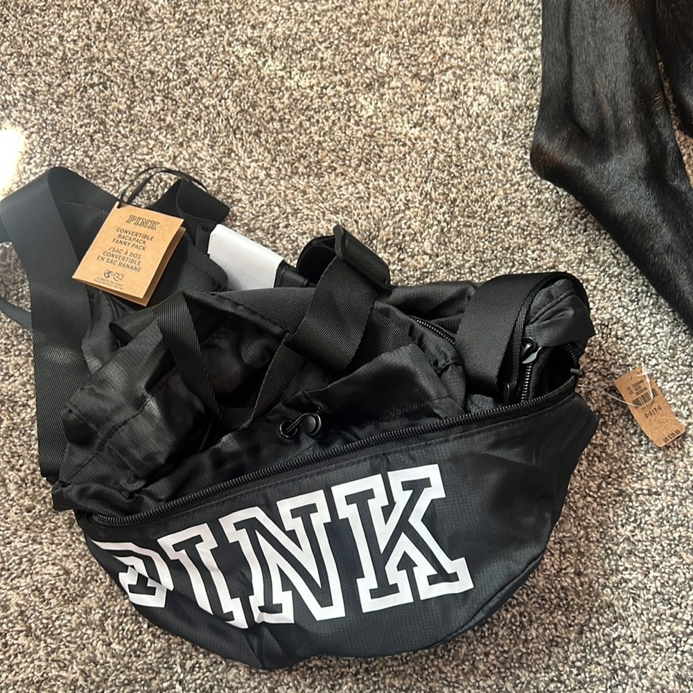 Pink convertible backpack / Fanny pack with tags